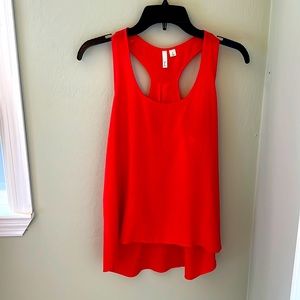 Frenchi Red Racerback Tank Top Blouse Hi Lo Small